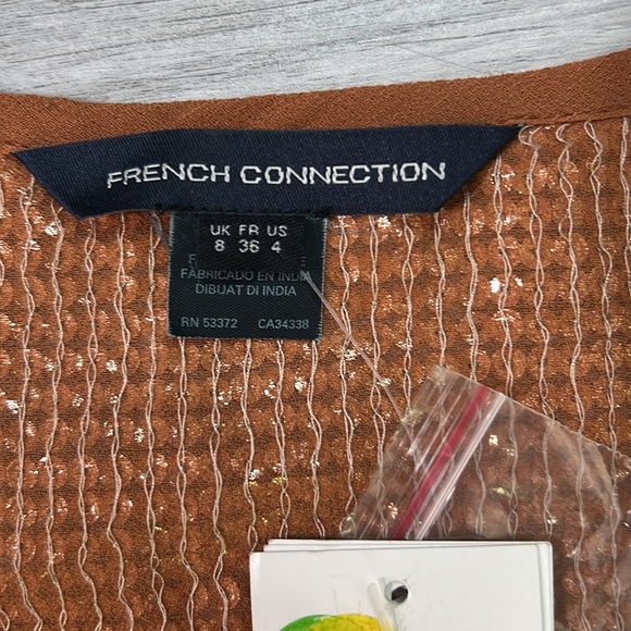 Shirt Tank French Connection Bronze Sequin - Picture 3 of 5